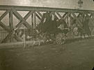 View: MR02521 Railway bridge with horse and cart and man on donkey
