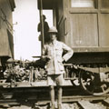 View: MR02525 Officer alongside train