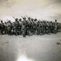 View: MR02624 Soldiers on parade in desert