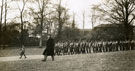View: MR02672 Group of new recruits on drill with officer in front