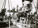 View: MR02696 Assembly of cannon using a winch and block and tackle