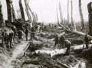 View: MR02702 Devastated unidentified battle site with soldiers