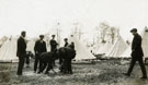 View: MR02819 New recruits in civilian dress with tents in Heaton Park