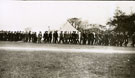 View: MR02826 New recruits in civilian dress lined up in front of tents in Heaton Park