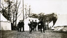 View: MR02862 Two new recruits boxing outside tents, watched by a small audience
