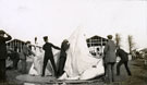 View: MR02893 Men from the Pals Battalion erecting tents at Heaton Park