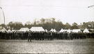 View: MR02901 Men from the Pals Battalions assembled in front of tents at Heaton Park
