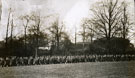 View: MR02913 Large body of men from the Pals Battalions at drill practice or on parade in Heaton Park