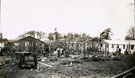 View: MR02921 Hutment frames being constructed in Heaton Park
