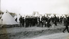 View: MR02928 Group of men from the Pals Battalions with drums in Heaton Park