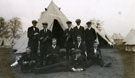 View: MR02935 Group of men from the Pals Battalions outside tent in Heaton Park